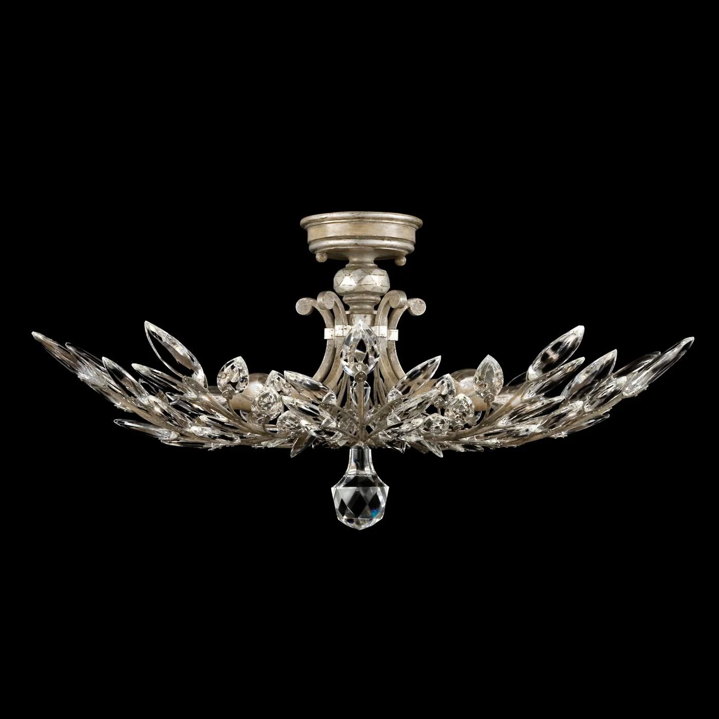 Fine Art Lamps Crystal Laurel 28 Inch 5 Light Semi Flush Mount Cp99757 - Image 2