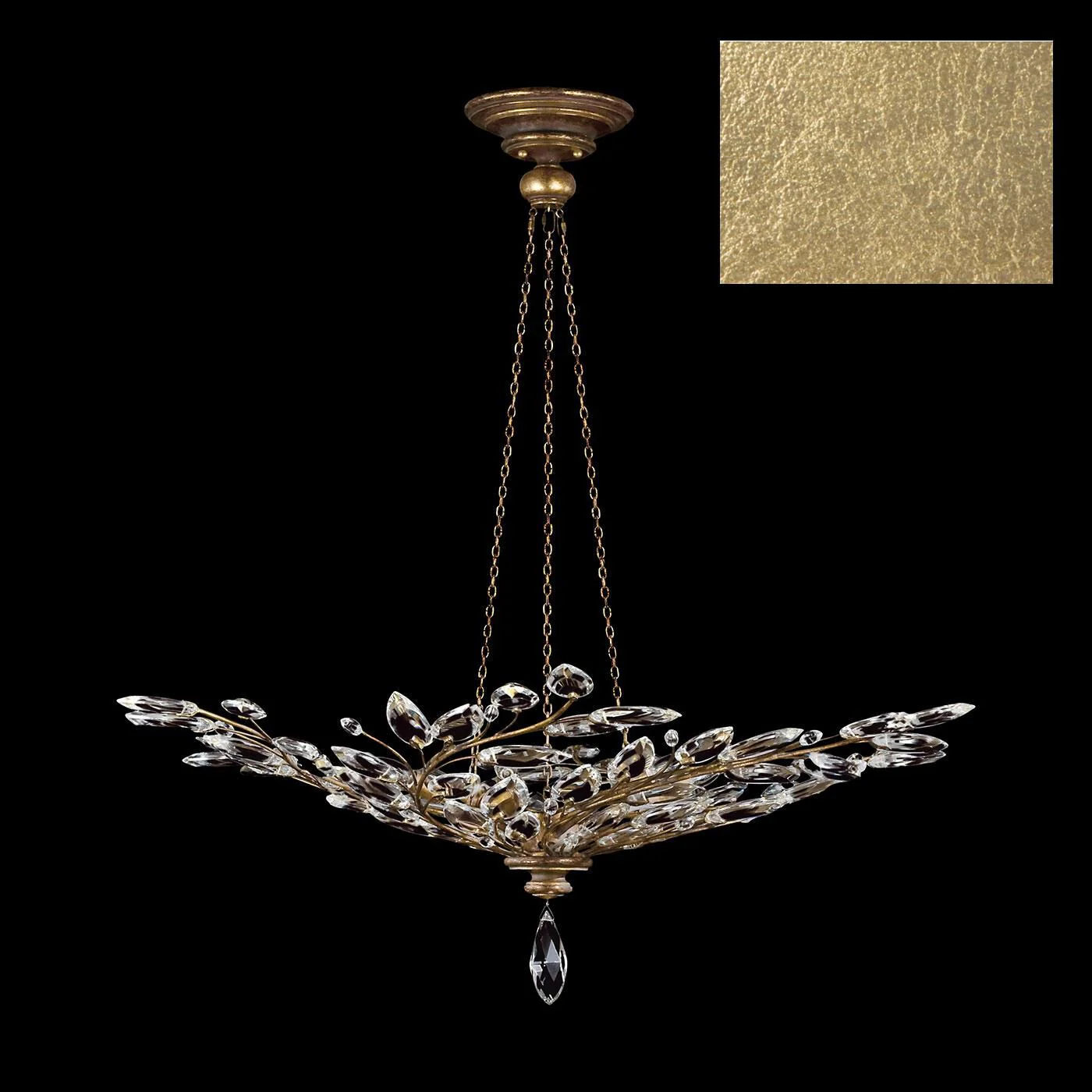 Fine Art Lamps Crystal Laurel 47 Inch Large Pendant Cp446772 - Image 1