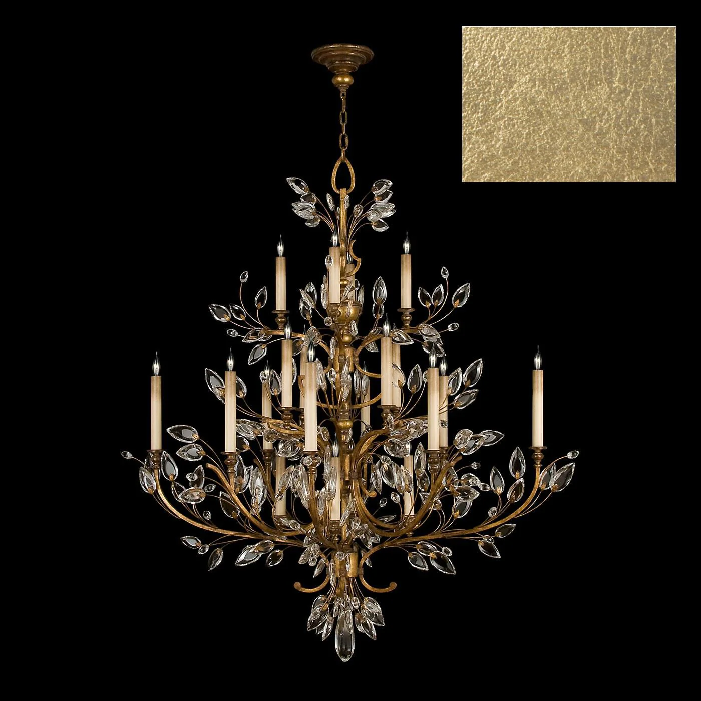 Fine Art Lamps Crystal Laurel 45 Inch 16 Light Chandelier Cp446758 - Image 1
