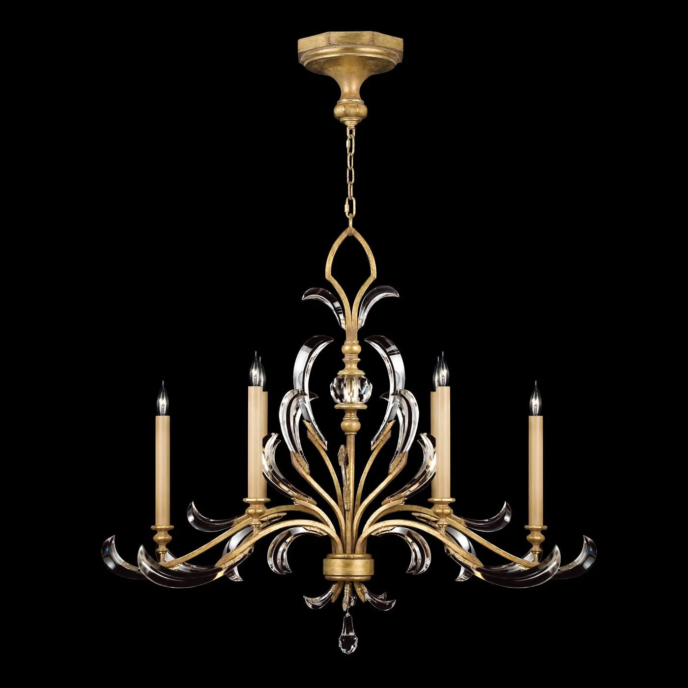 Fine Art Lamps Beveled Arcs 44 Inch 6 Light Chandelier Cp100245 - Image 1
