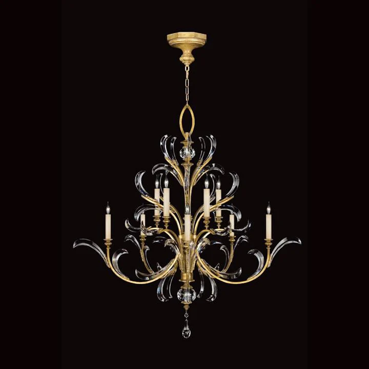 Fine Art Lamps Beveled Arcs 56 Inch 10 Light Chandelier Cp100248 - Image 1