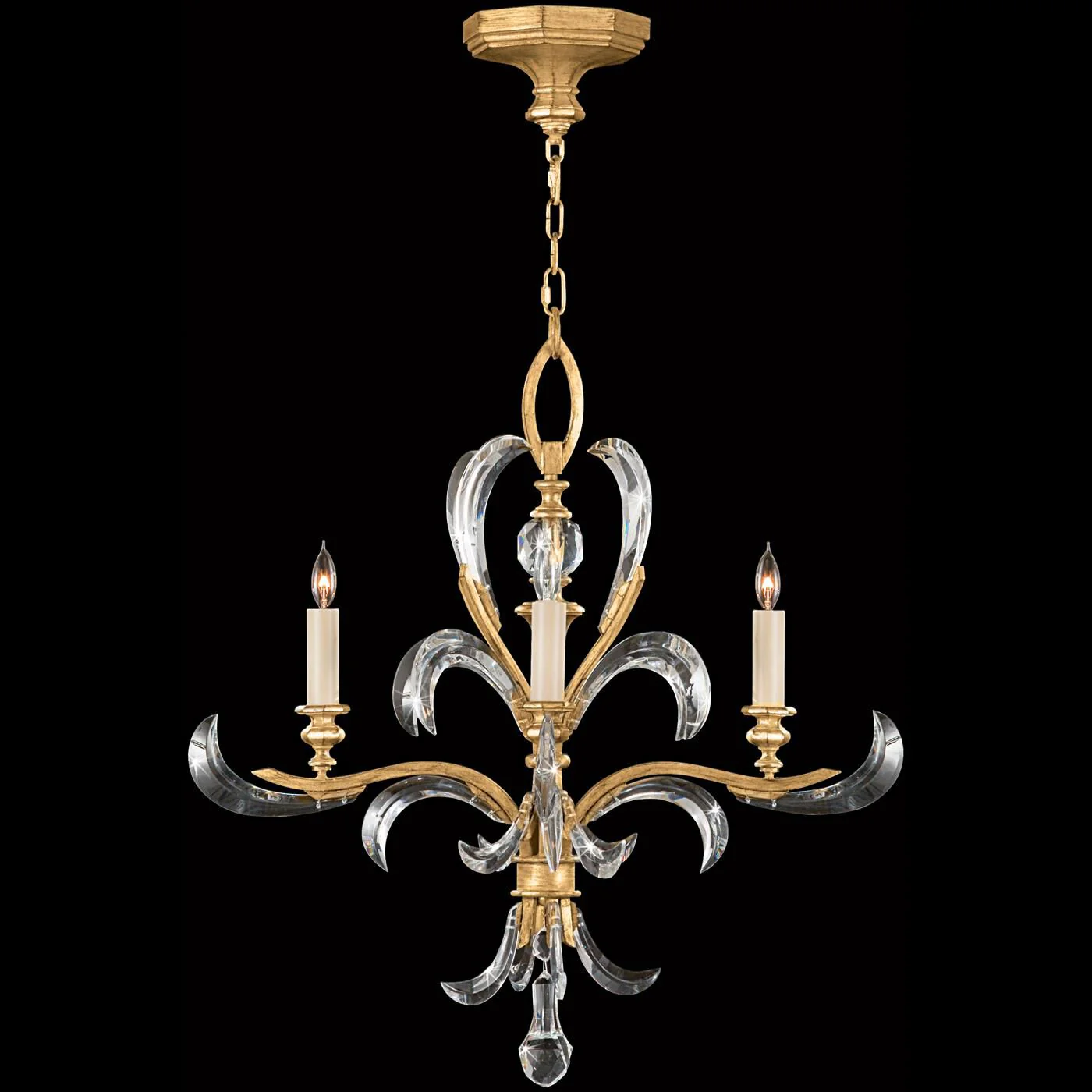 Fine Art Lamps Beveled Arcs 28 Inch 4 Light Chandelier Cp100250 - Image 1