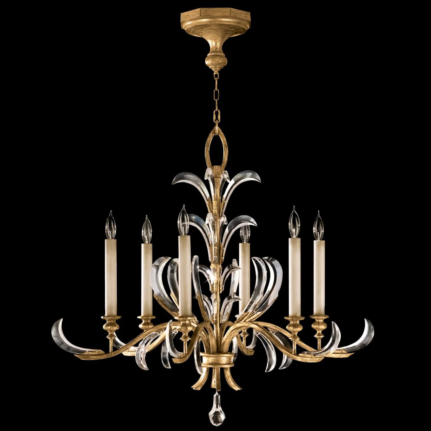 Fine Art Lamps Beveled Arcs 37 Inch 6 Light Chandelier Cp100337 - Image 1