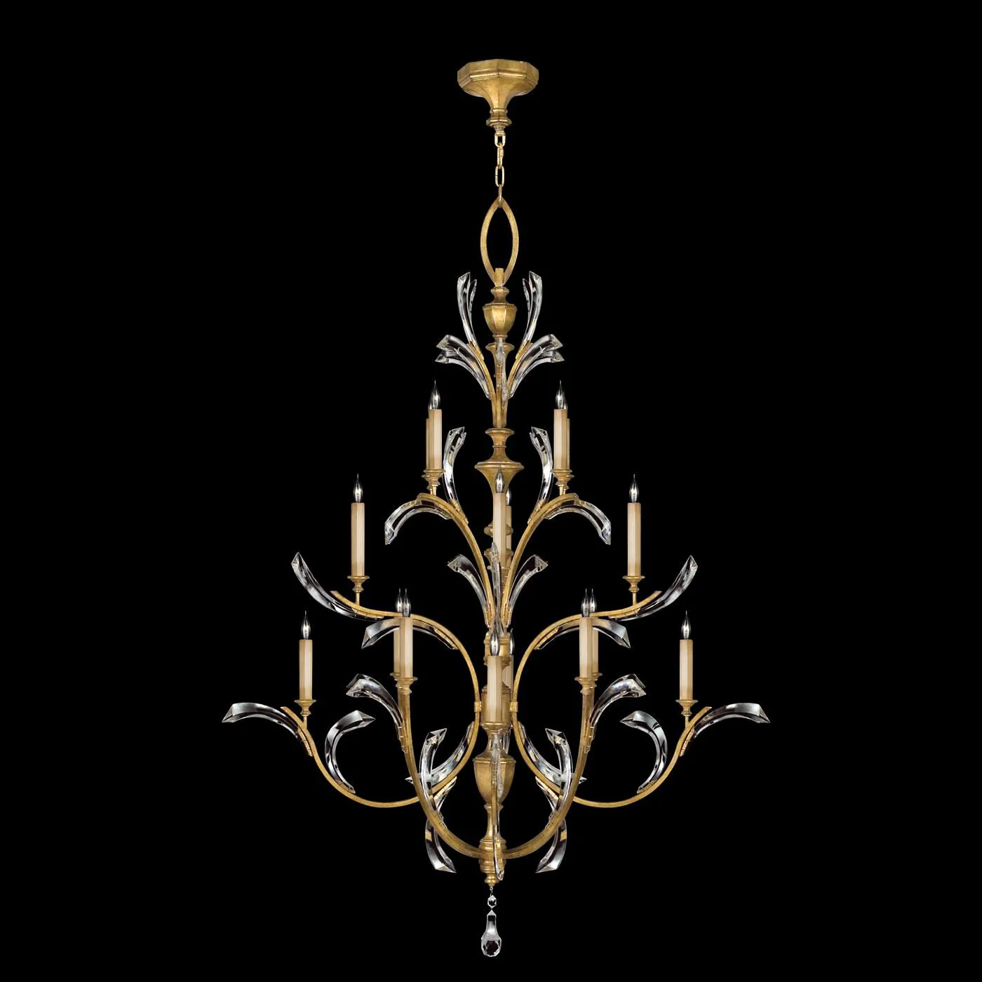 Fine Art Lamps Beveled Arcs 56 Inch 16 Light Chandelier Cp100514 - Image 2