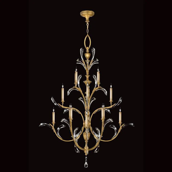 Fine Art Lamps Beveled Arcs 56 Inch 16 Light Chandelier Cp100514 - Image 1