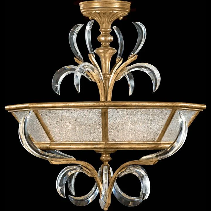 Fine Art Lamps Beveled Arcs 26 Inch 3 Light Semi Flush Mount Cp100528 - Image 1