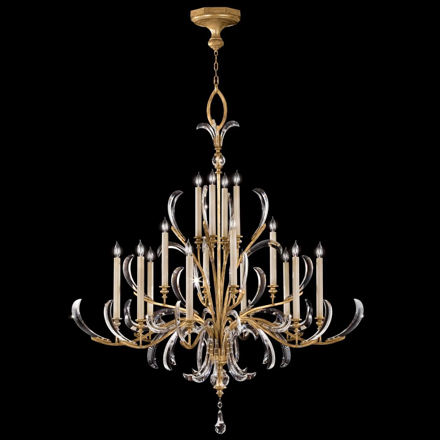 Fine Art Lamps Beveled Arcs 58 Inch 16 Light Chandelier Cp100684 - Image 2