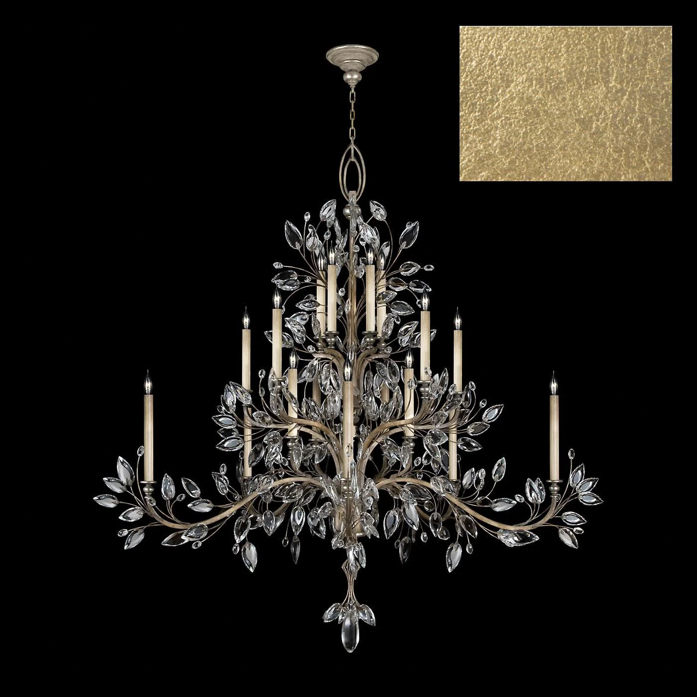 Fine Art Lamps Crystal Laurel 75 Inch 20 Light Chandelier Cp446762 - Image 1