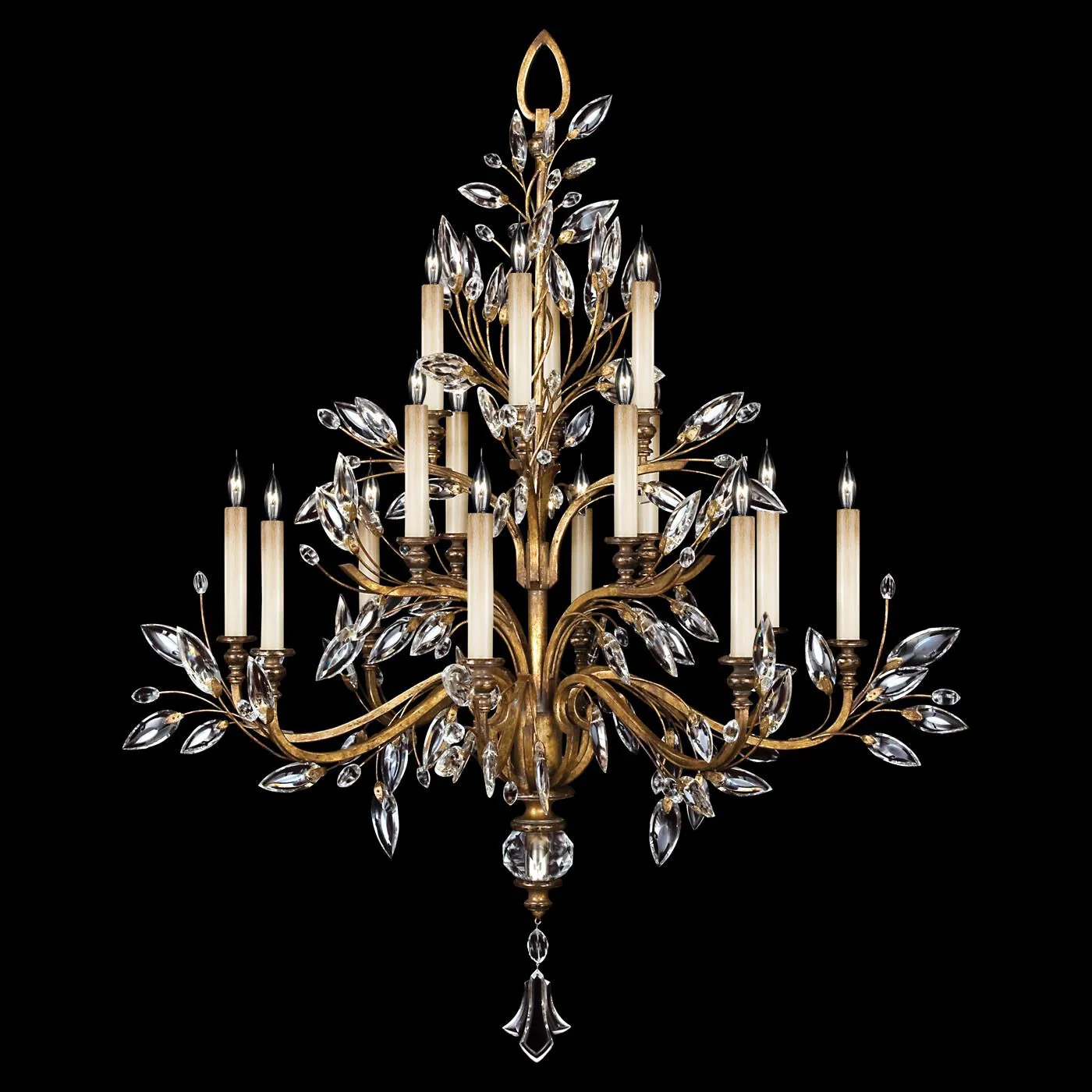 Fine Art Lamps Crystal Laurel 45 Inch 16 Light Chandelier Cp100904 - Image 1