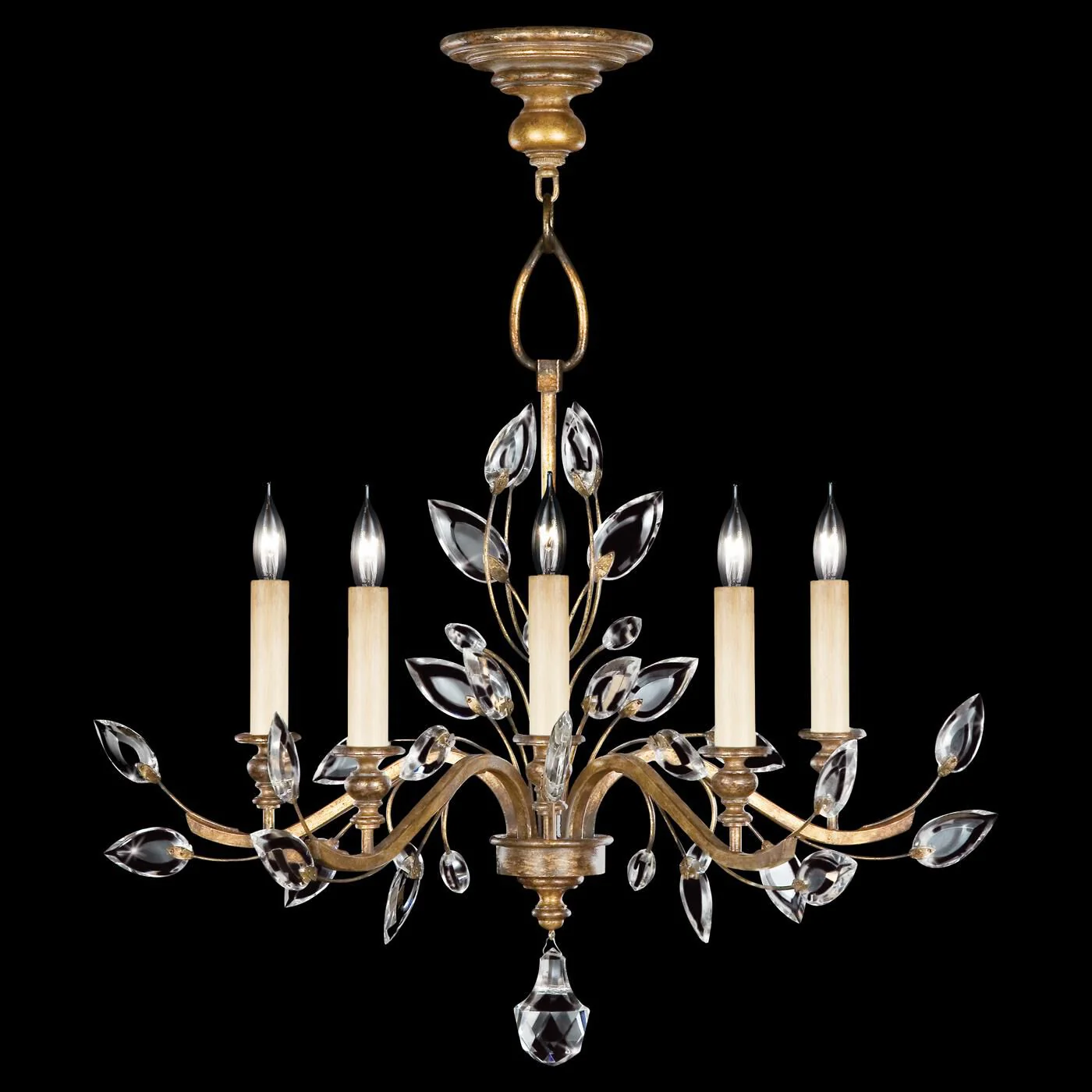 Fine Art Lamps Crystal Laurel 32 Inch 5 Light Chandelier Cp100999 - Image 2