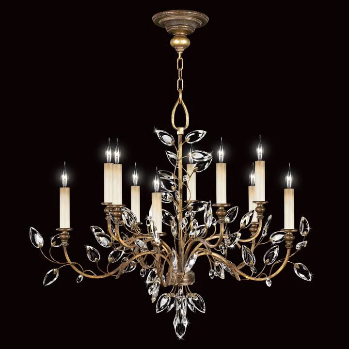 Fine Art Lamps Crystal Laurel 43 Inch 10 Light Chandelier Cp101001 - Image 1