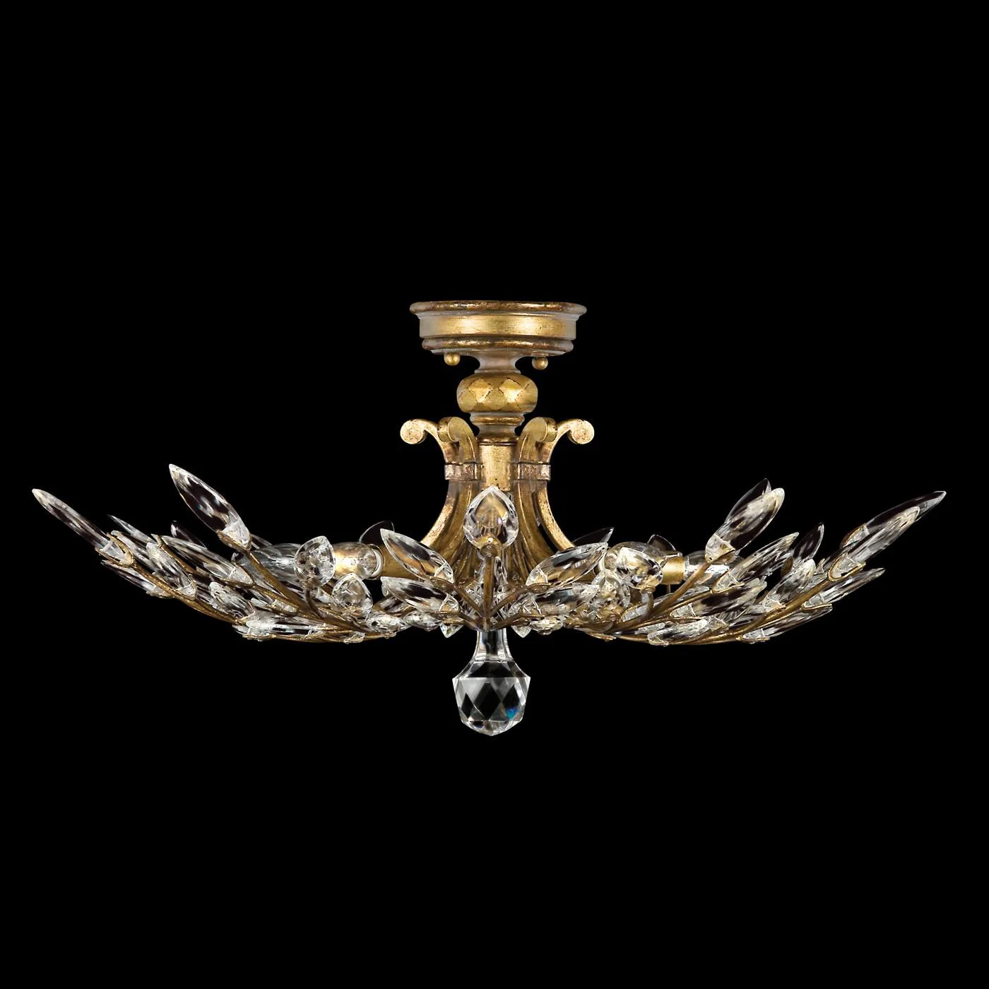 Fine Art Lamps Crystal Laurel 28 Inch 5 Light Semi Flush Mount Cp101013 - Image 2