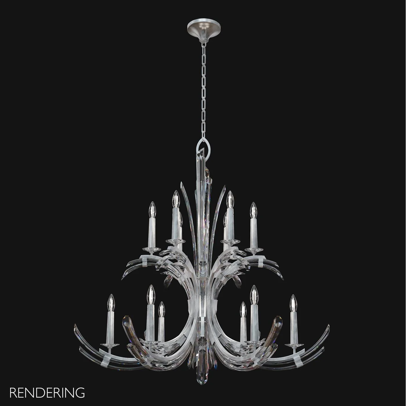Fine Art Lamps Trevi 42 Inch 12 Light Chandelier Cp737283 - Image 1