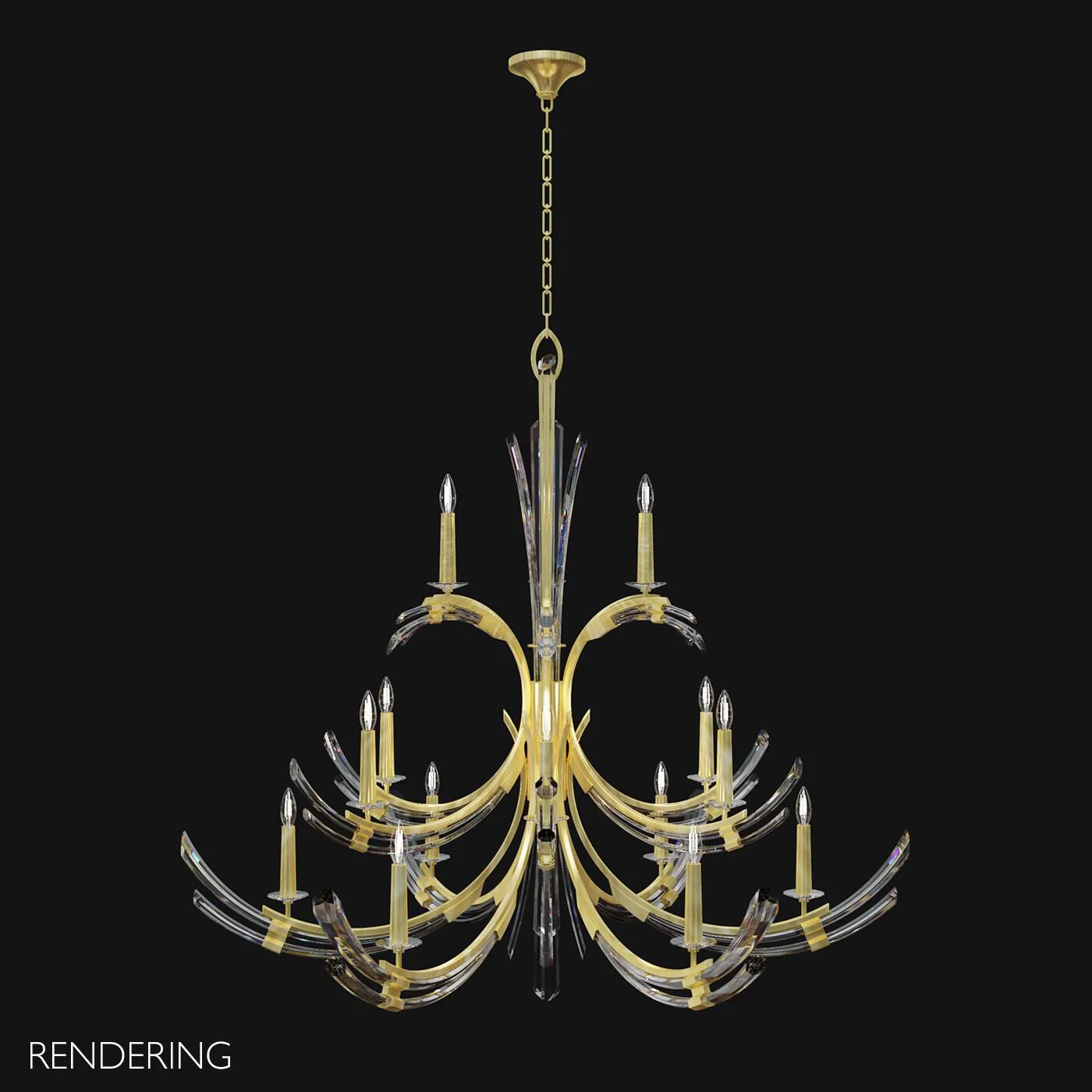 Fine Art Lamps Trevi 56 Inch 15 Light Chandelier Cp737284 - Image 2