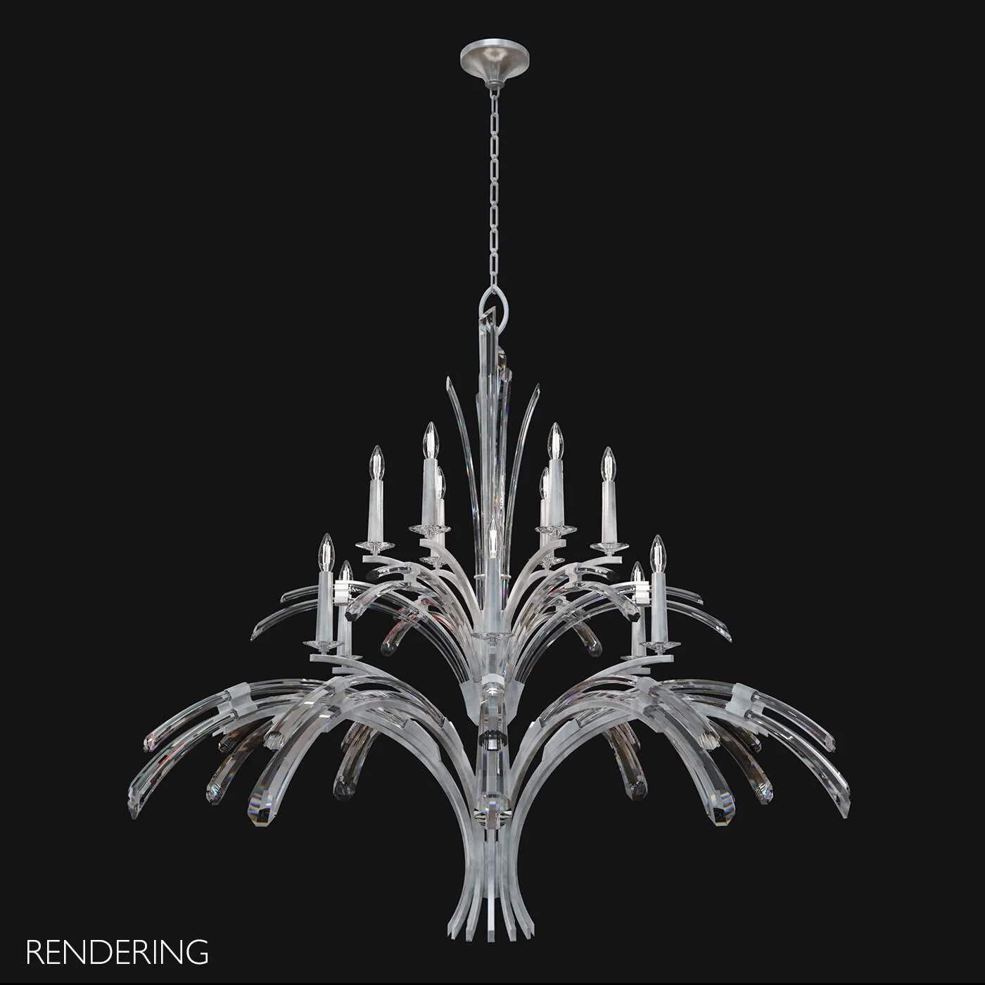 Fine Art Lamps Trevi 56 Inch 12 Light Chandelier Cp737285 - Image 1