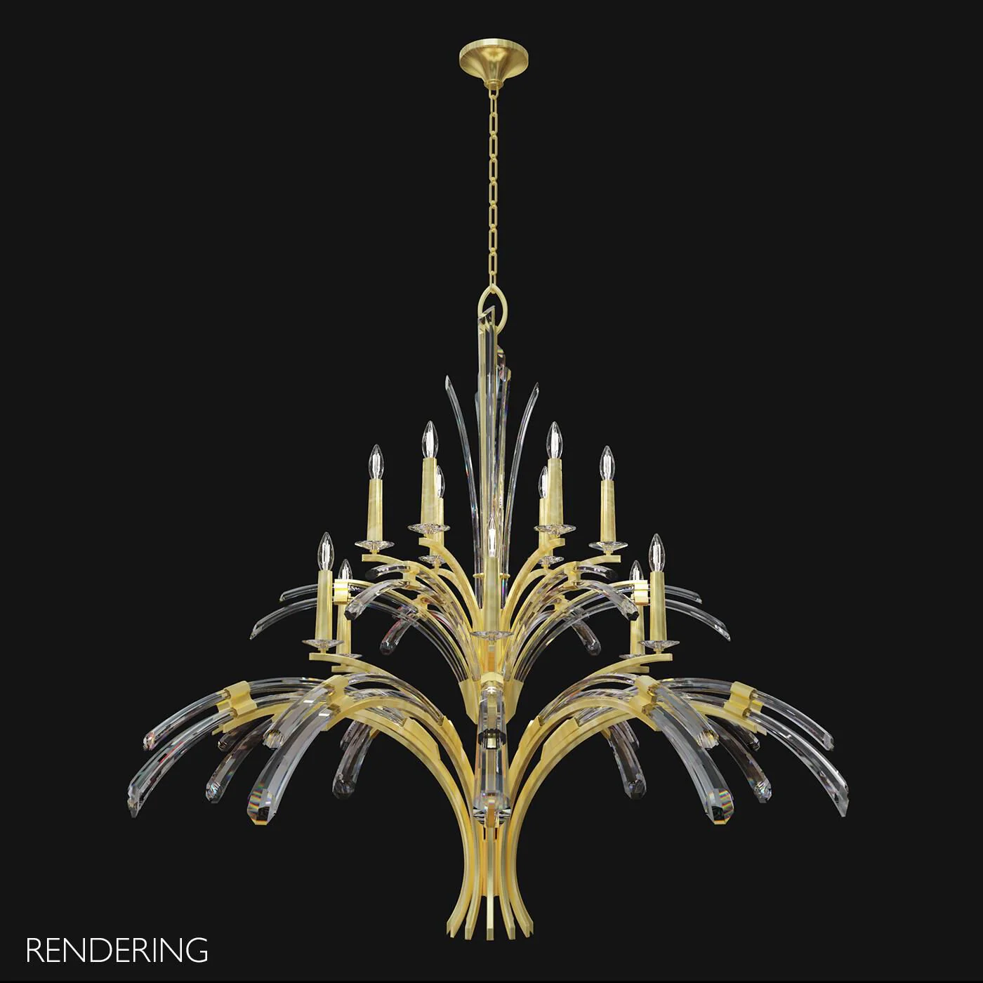 Fine Art Lamps Trevi 56 Inch 12 Light Chandelier Cp737285 - Image 3