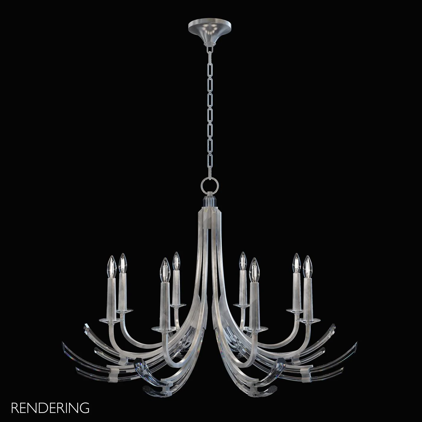 Fine Art Lamps Trevi 39 Inch 8 Light Chandelier Cp737281 - Image 1