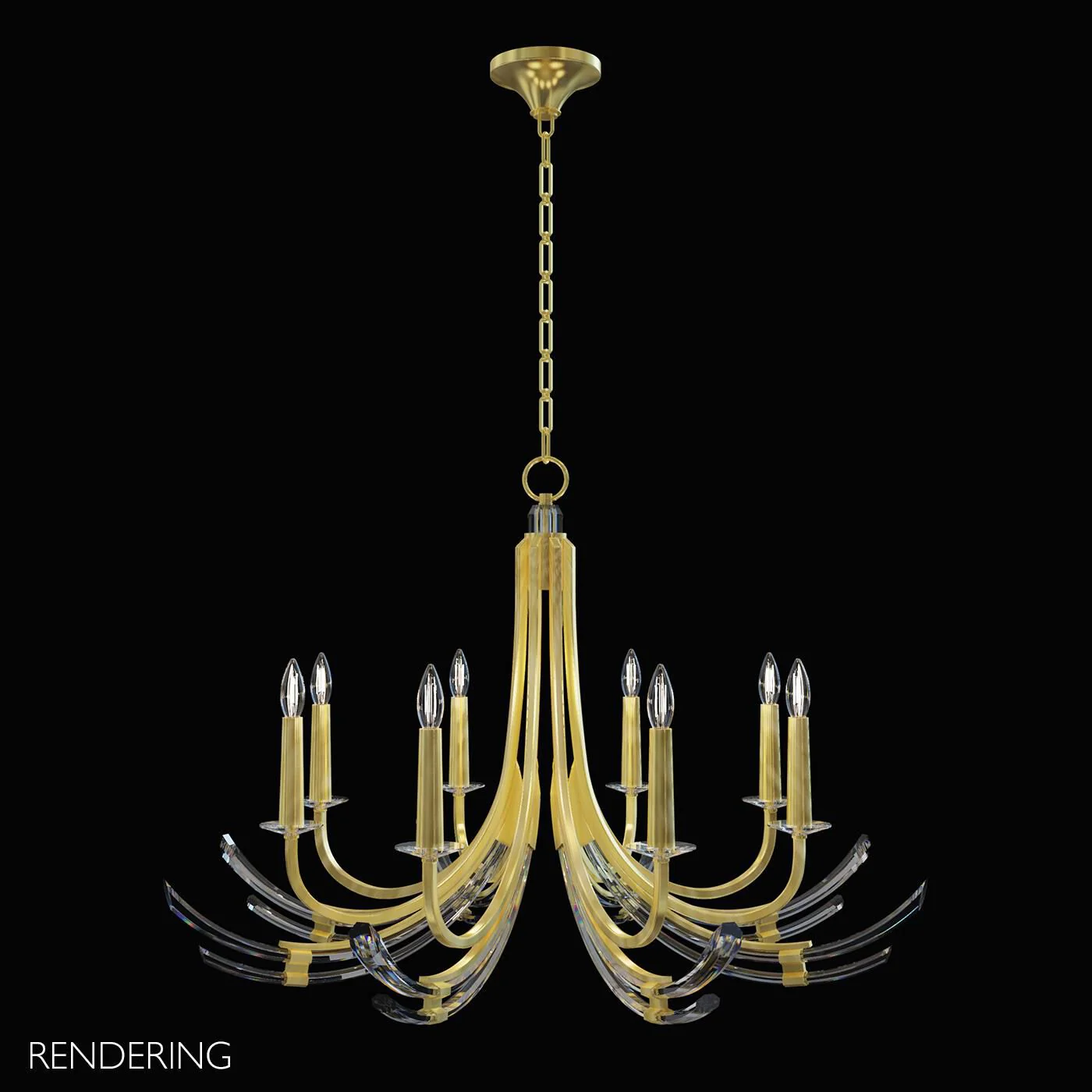 Fine Art Lamps Trevi 39 Inch 8 Light Chandelier Cp737281 - Image 2