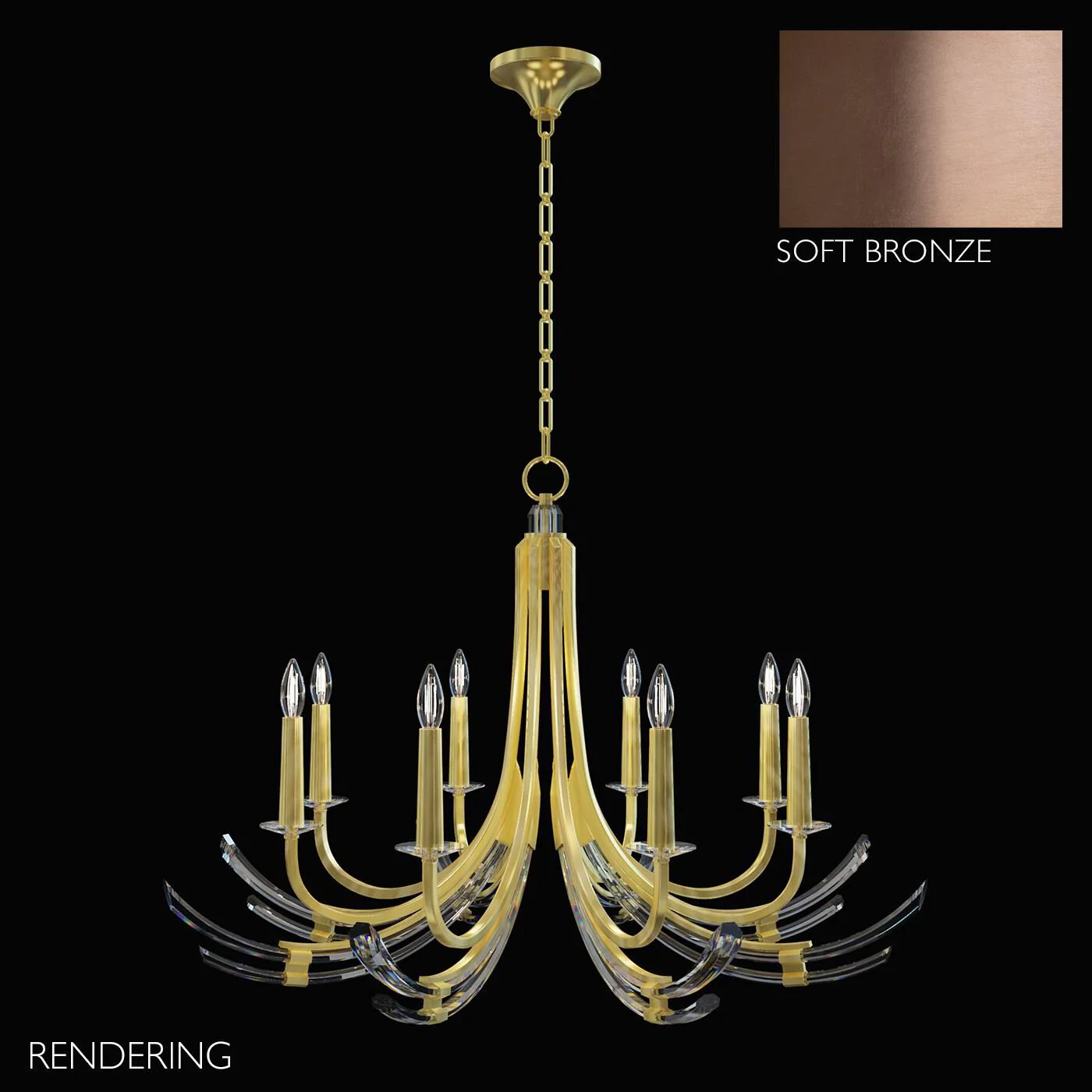 Fine Art Lamps Trevi 39 Inch 8 Light Chandelier Cp737281 - Image 3