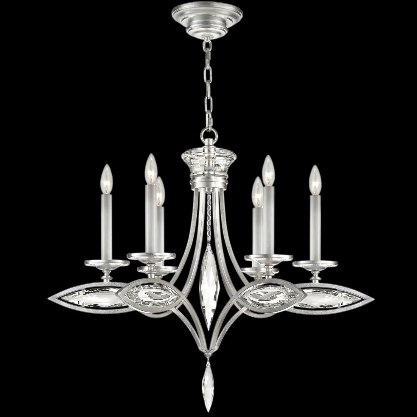 Fine Art Lamps Marquise 26 Inch 6 Light Chandelier Cp107004 - Image 1
