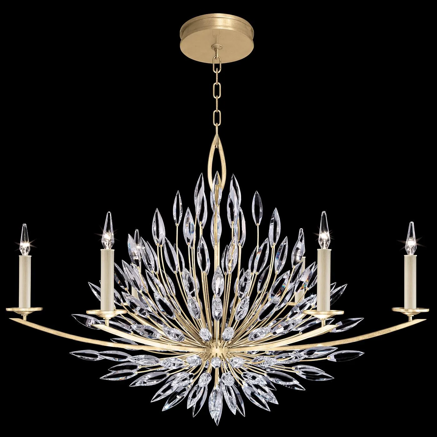 Fine Art Lamps Lily Buds 48 Inch 6 Light Chandelier Cp110315 - Image 1