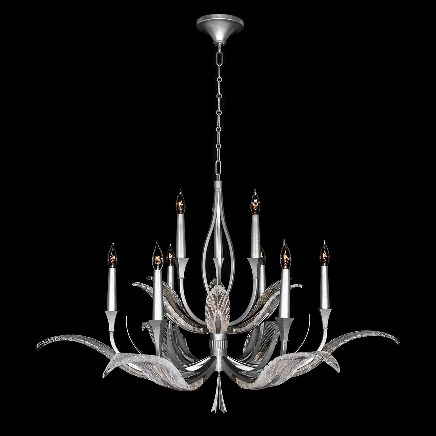 Fine Art Lamps Fahl Plume 45 Inch 9 Light Chandelier Cp418648 - Image 1