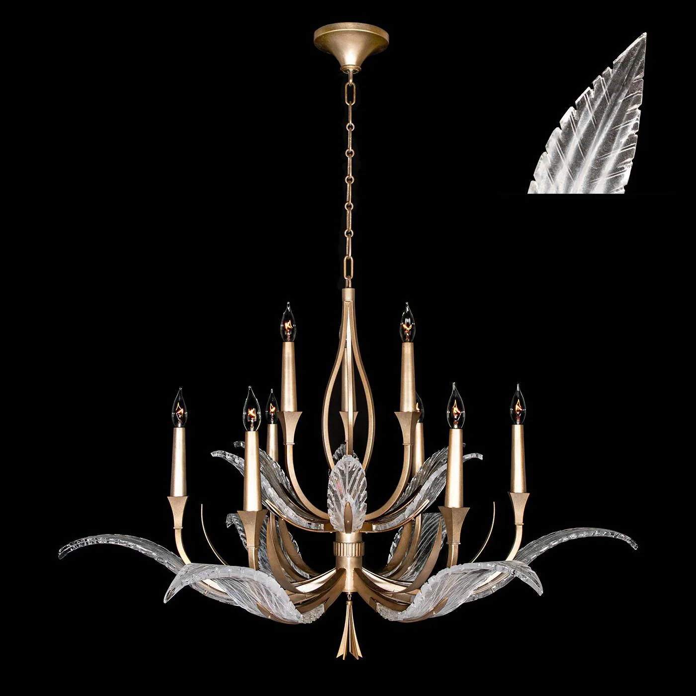 Fine Art Lamps Plume 45 Inch 9 Light Chandelier Cp446742 - Image 2