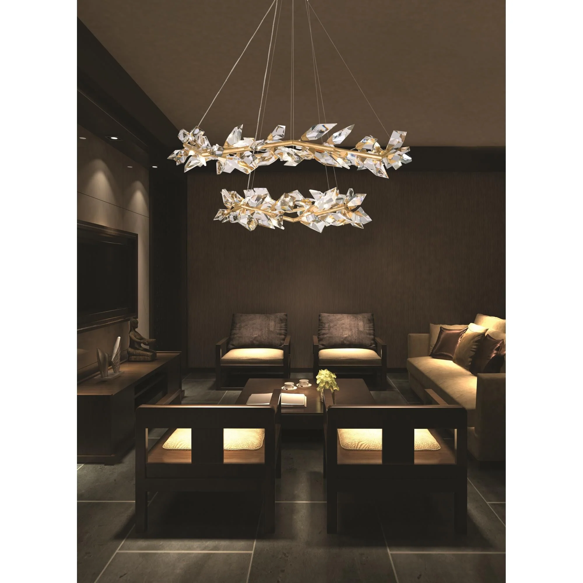 Fine Art Lamps Foret 55 Inch Large Pendant Cp381684 - Image 3