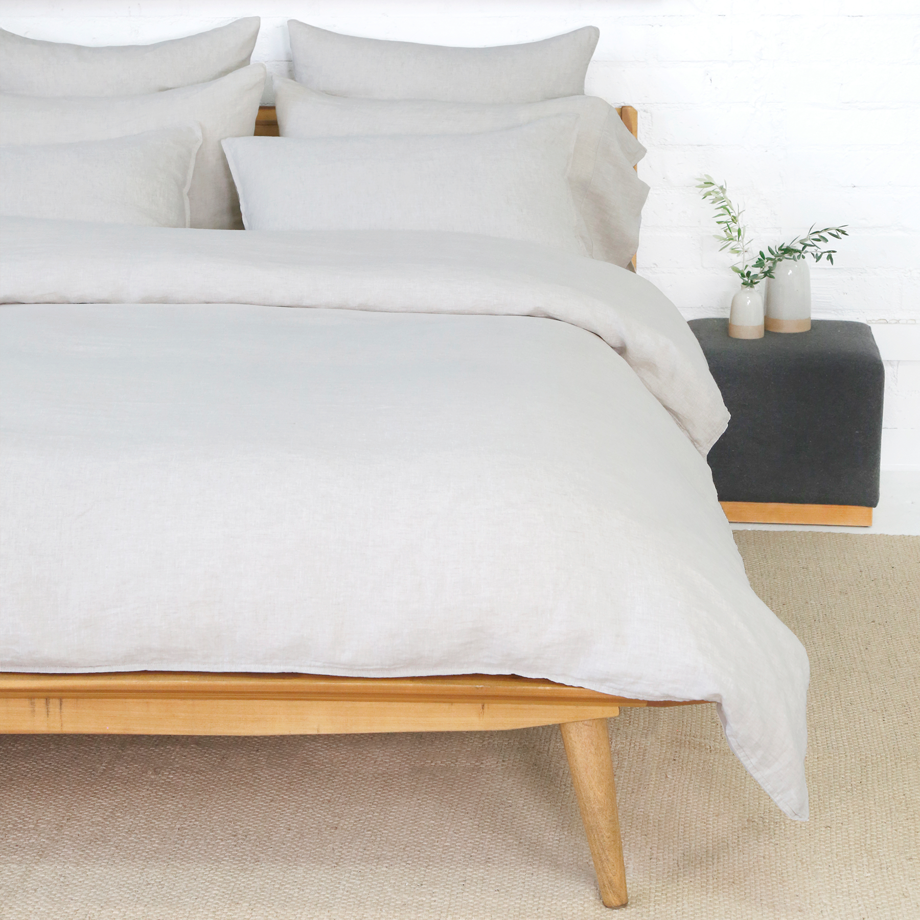 Pom Pom at Home Parker Flax Linen Duvet Cover Set ~ Available in Twin, Queen and King Sizes