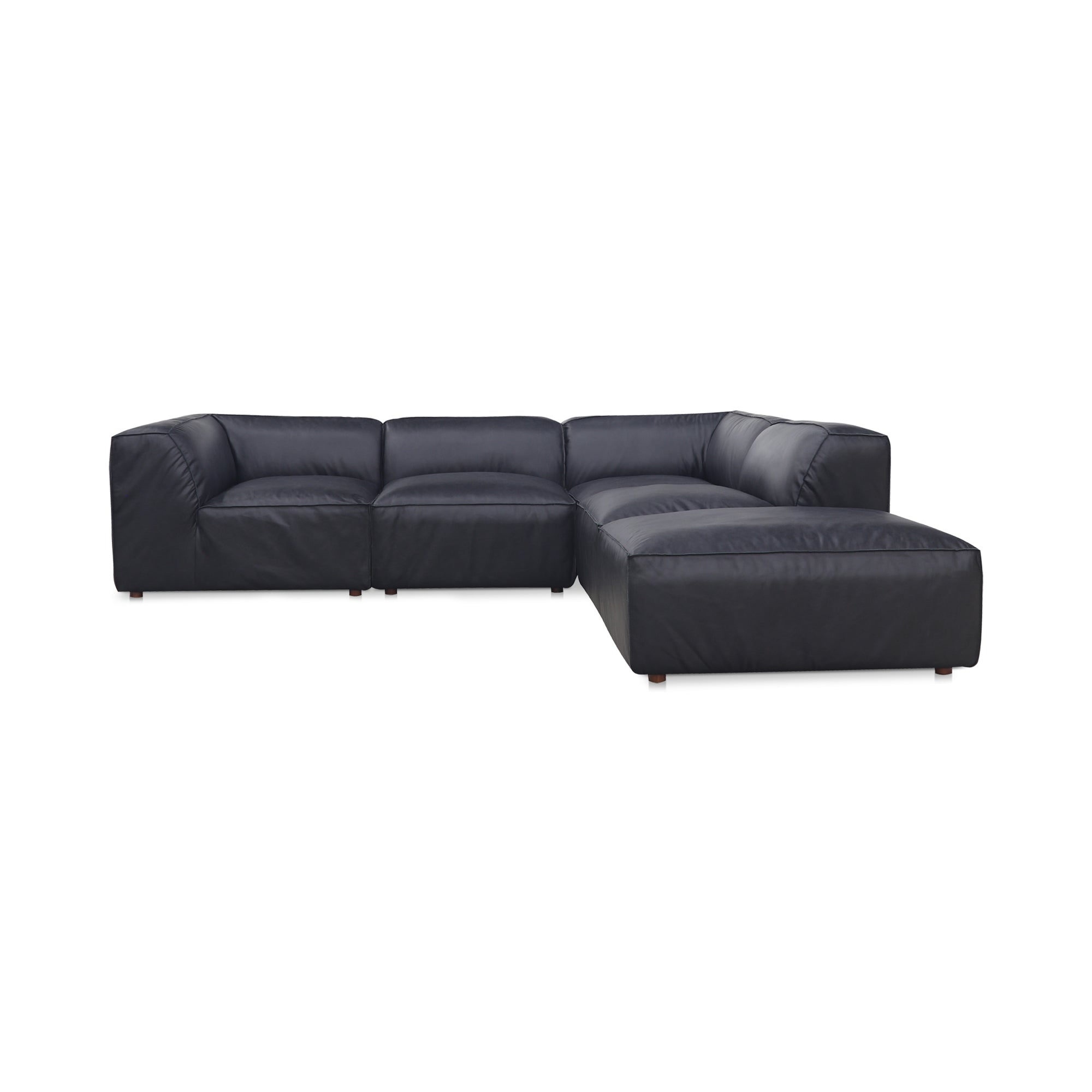 Moe’s Home Collection Form Dream Modular Sectional ~ Vantage Black Leather