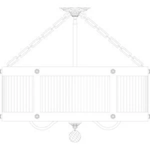 Framburg Astor 24 Inch 5 Light Semi Flush Mount Cp33903 - Image 1