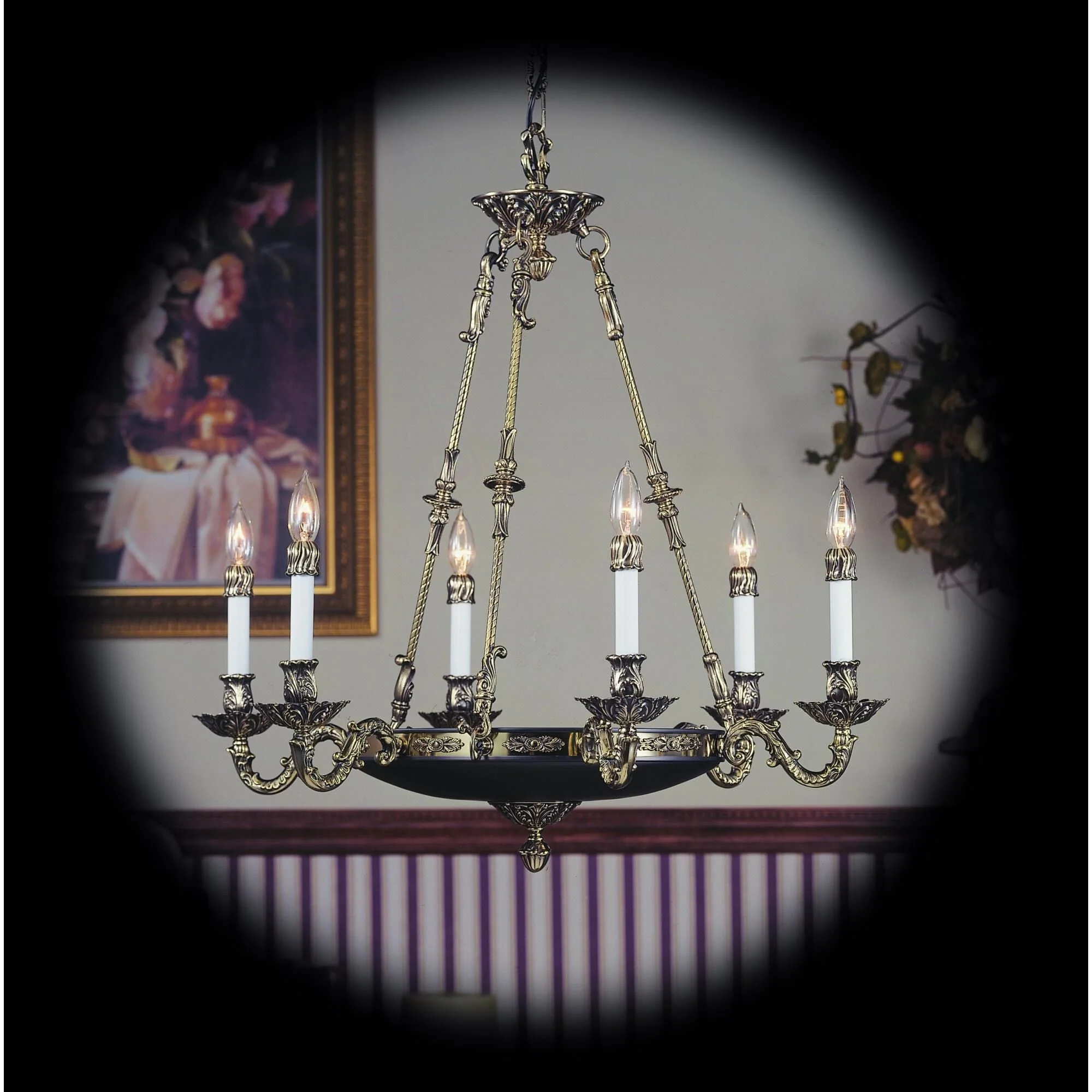Framburg Napoleonic 29 Inch 6 Light Chandelier Cp109269 - Image 1