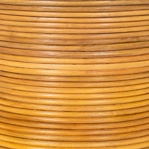 Surya Balinese Modern Brown Rattan Round Accent Side Table BAS-003 - Image 3