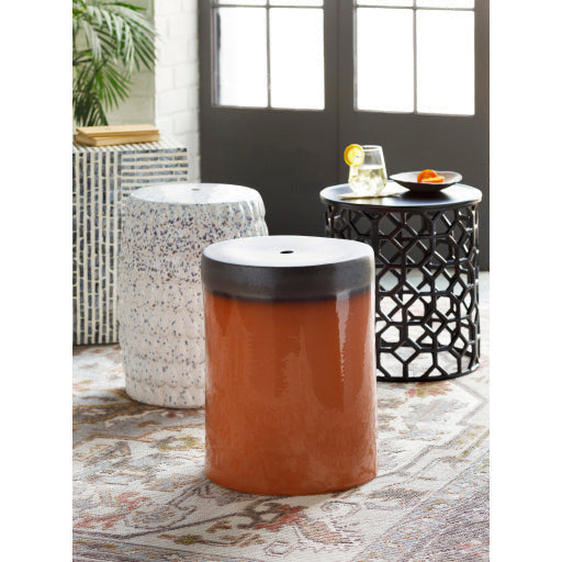 Surya Lharysa Modern Black & Cream Shell and Wood Accent Side Table LYH-001 - Image 3