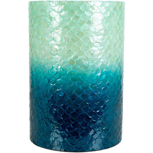Surya Blue Ocean Modern Shell and Wood Round Accent Side Table BUO-002 - Image 3