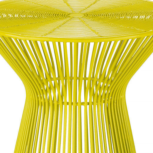 Surya Fife Modern Bright Yellow Metal Round Accent Side Table FIFE-104 - Image 3