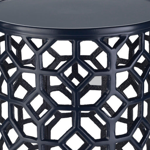Surya Hale Modern Navy Metal Round Accent Side Table HALE-101 - Image 3