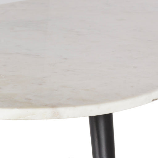 Surya Miami Modern White Marble Top With Black & Brass Base Coffee Table MII-001 - Image 3