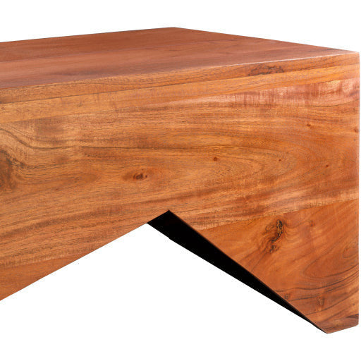 Surya Neemrana Modern Dark Brown Wood Coffee Table NEE-001 - Image 3
