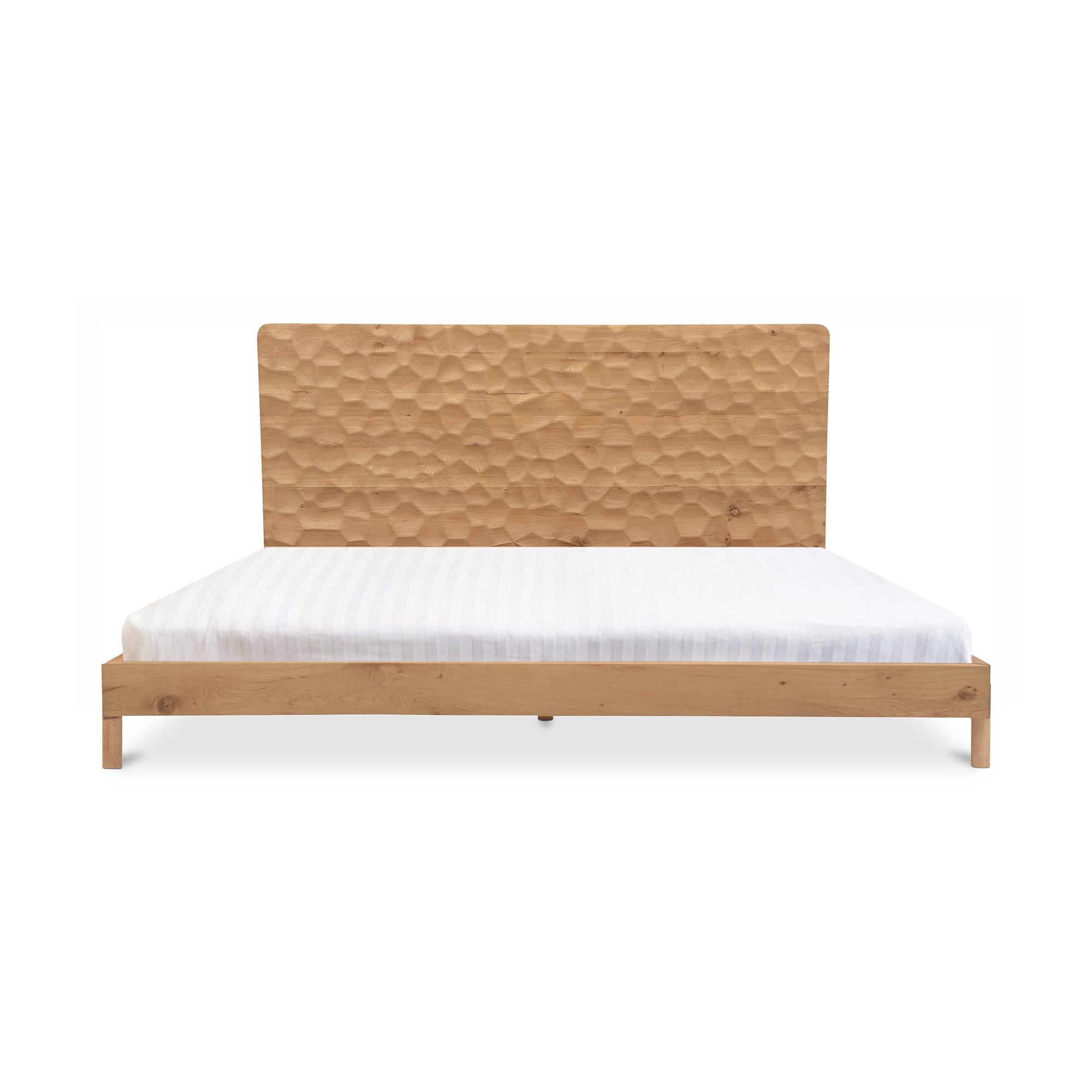 Moe's Home Collection Misaki Natural Wood Queen Size Bed - Image 3