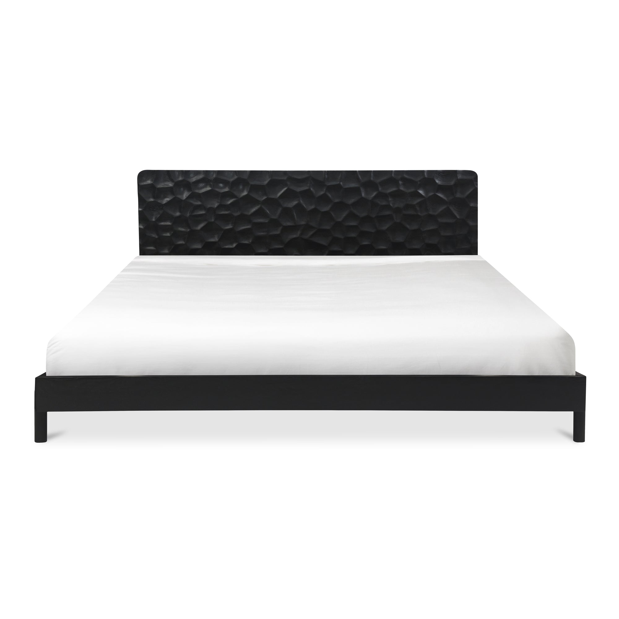 Moe's Home Collection Misaki Black Wood King Size Bed - Image 1