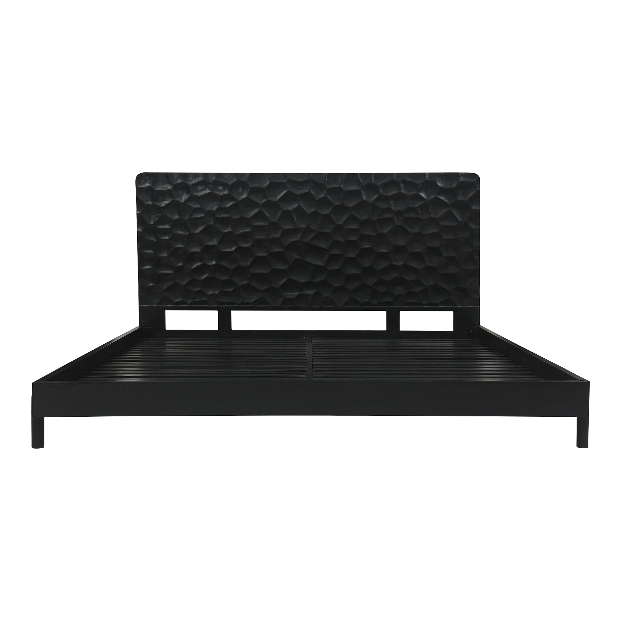 Moe's Home Collection Misaki Black Wood King Size Bed - Image 2