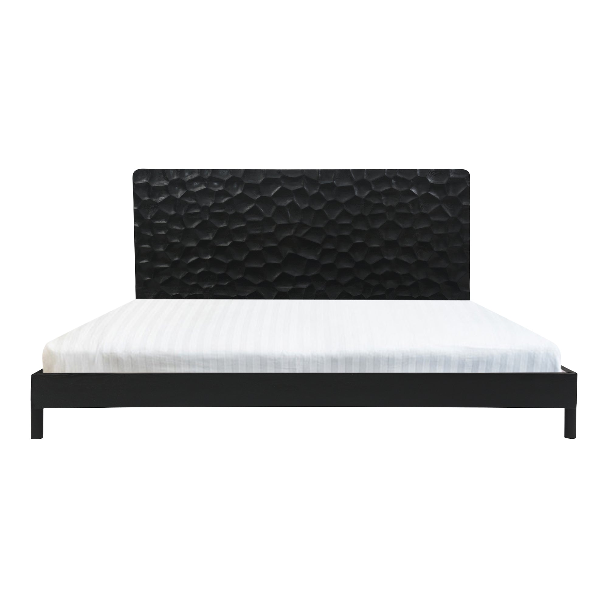 Moe's Home Collection Misaki Black Wood King Size Bed - Image 3