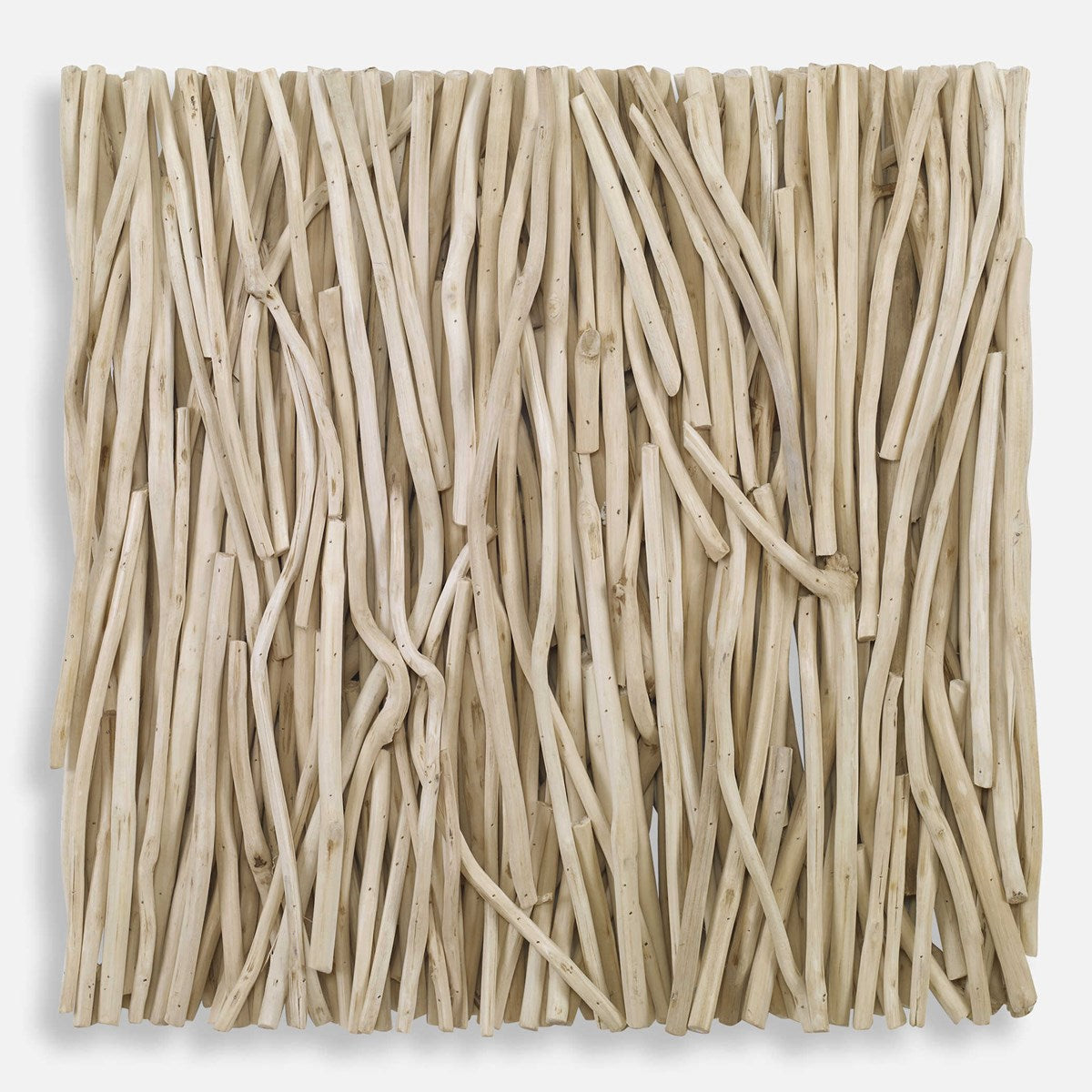 Uttermost Gathered Bleached Teak Square Wood Wall Decor - Image 1