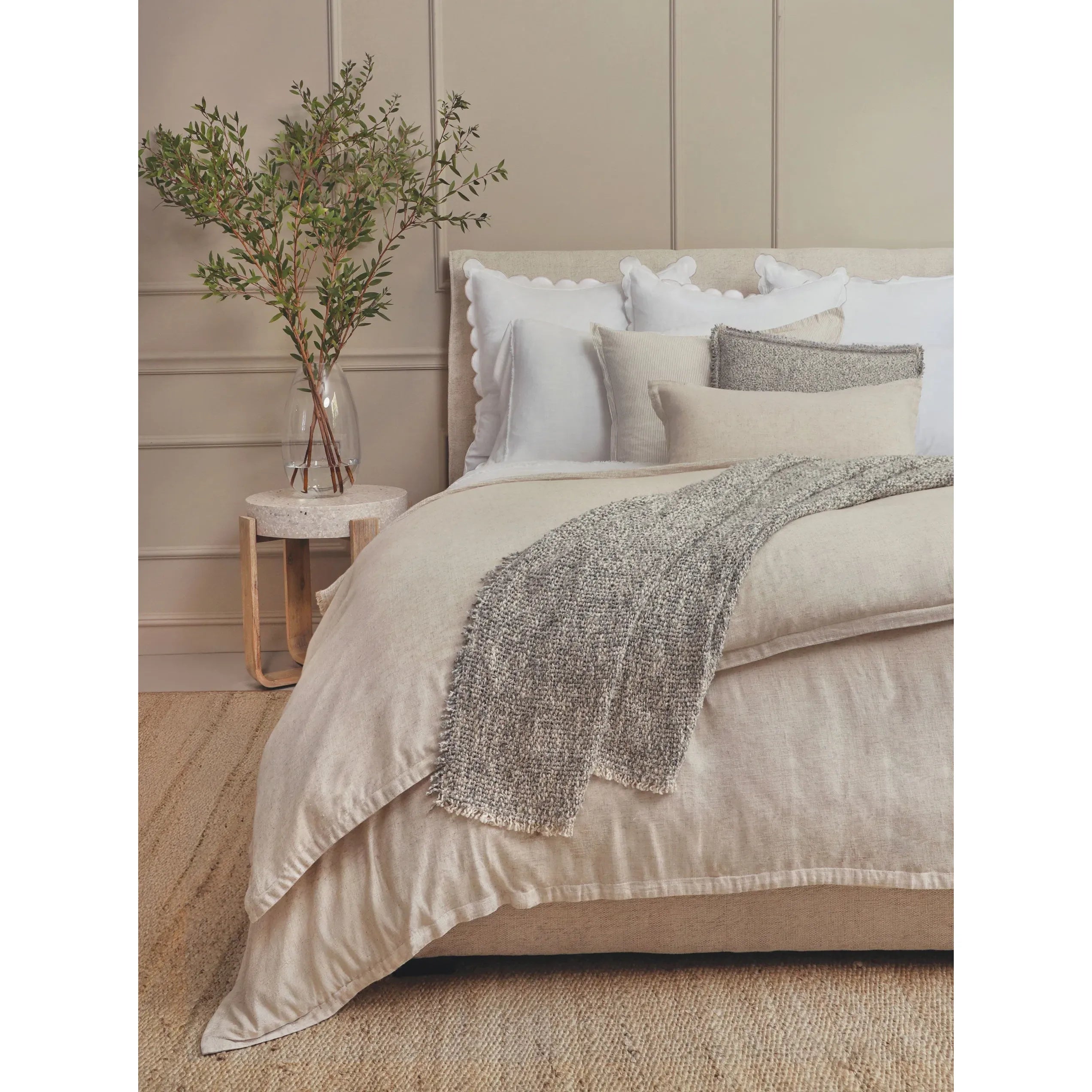 Pom Pom at Home Georgie Natural Bamboo Linen Duvet Cover ~ Available in Twin, Queen and King Sizes - Image 2