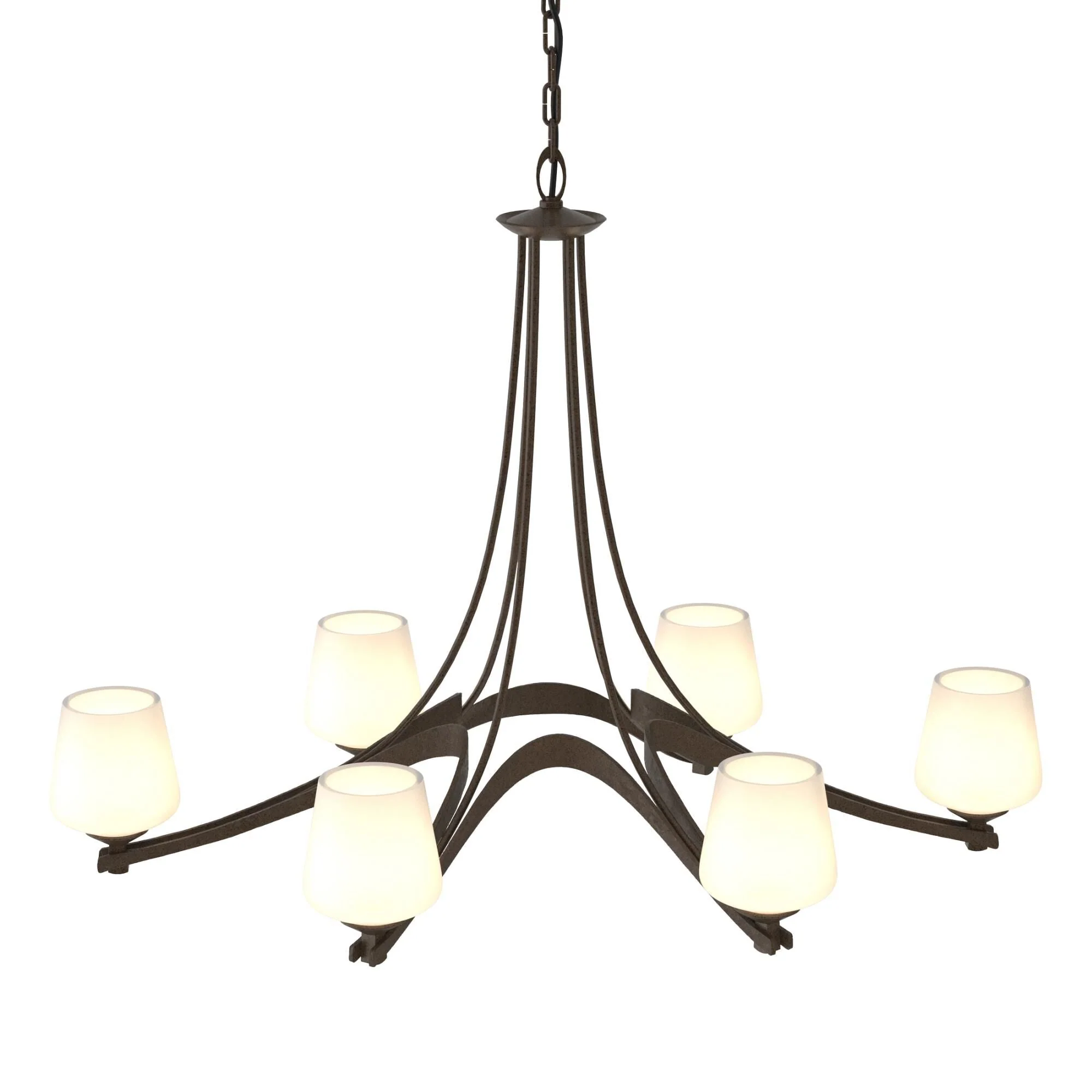 Hubbardton Forge Oval 38 Inch 6 Light Chandelier Cp8419 - Image 2