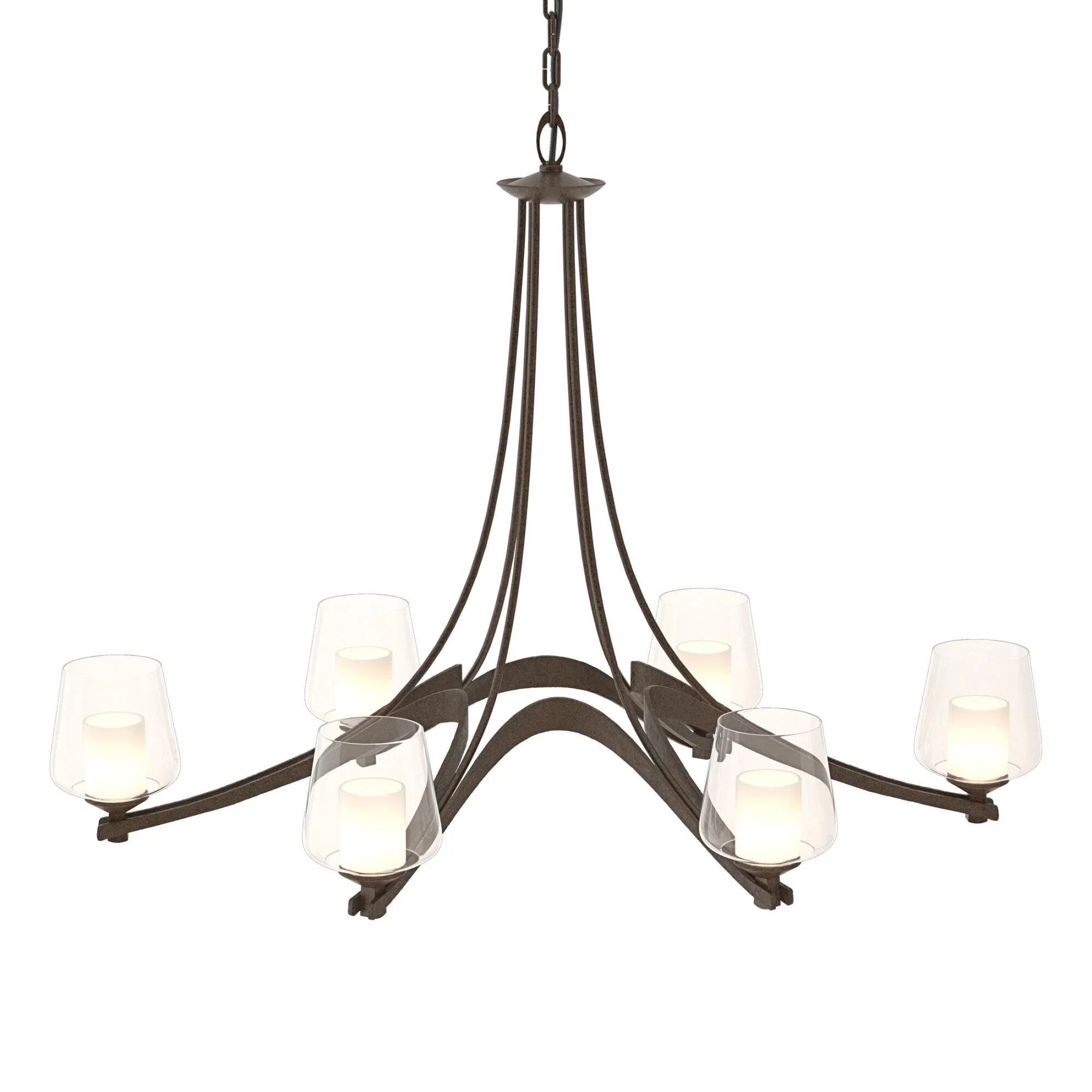 Hubbardton Forge Oval 38 Inch 6 Light Chandelier Cp8426 - Image 1