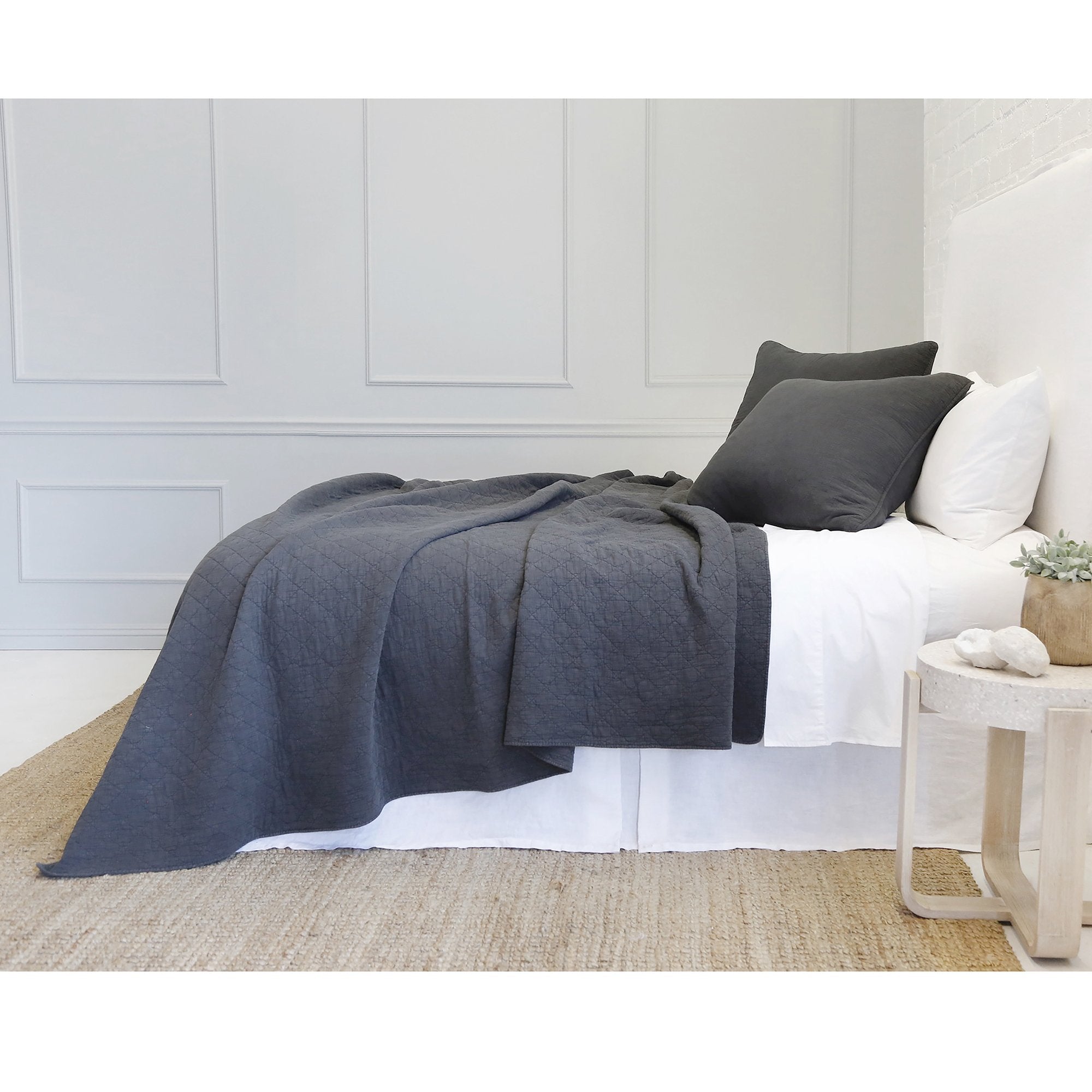 Pom Pom at Home Huntington Midnight Coverlet and Euro Shams ~ Available in Queen and King Sizes - Image 3