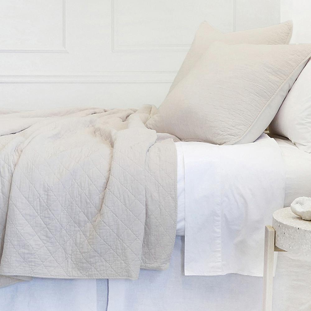 Pom Pom at Home Huntington Taupe Coverlet and Euro Shams ~ Available in Queen and King Sizes - Image 2
