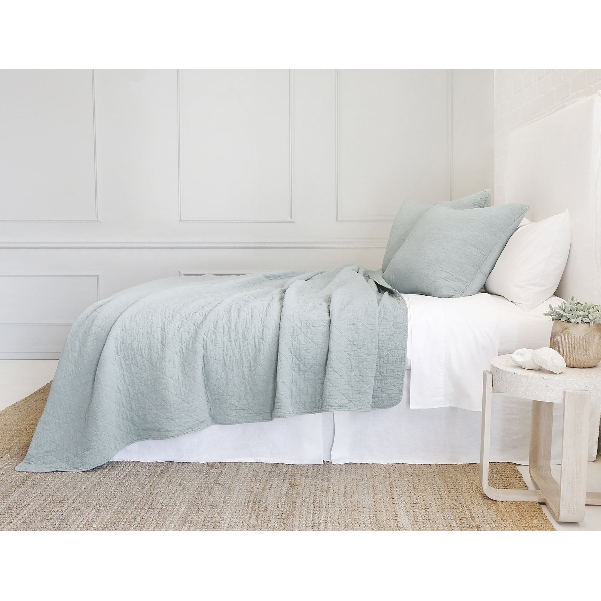 Pom Pom at Home Huntington Sea Glass Coverlet and Euro Shams ~ Available in Queen and King Sizes - Image 3